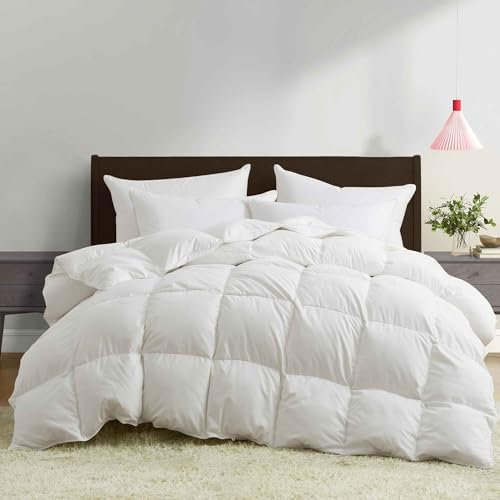 Sleep2Care Winter bettdecke 200x220 | Premium Winter Decke 100% Daunen & Federn | Öko-Tex Zertifizierte Daunendecke für Außergewöhnliche | Wärme Steppdecke 2420g Füllgewicht | 550gsm Füllung