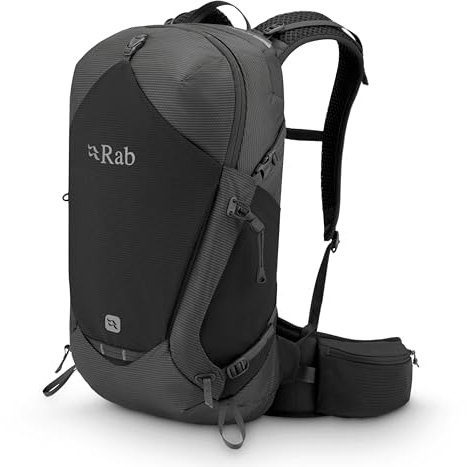 Rab Protium Leichter Rucksack - Bequemer Tagesrucksack zum Wandern & Trekking, Anthrazit, 20-Liter (Back Length - Medium/Large)