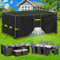 FORTRY Abdeckung Gartenmöbel Wasserdicht, Winterfest Schutzhülle Gartenmöbel, 420D Oxford Plane für Gartentisch Möbelsets Terrassenmöbel, Rechteckig Tischabdeckung Gartenmöbel 190x140x90cm