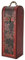 Boîte à vin vintage en bois, coffret pour bouteille de vin unique avec fermoir sécurisé, couvercle à charnière, poignée supérieure en métal, simili cuir, imprimé floral brodé