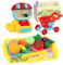 Keenso Registrierkassenspielzeug, Spielkassenkorb, Küchenspielset, Spiellebensmittel, Spielladen, Lernspielzeug für (Vegetables)