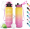 Gourde Enfant, Gourde Sport 500ml, Petite Gourde sans BPA, Étanche, Bouteille d'eau avec Marqueur de Temps et Filtre, pour Enfant, Garçon, Fille, Maternelle, l'école, Sport, Camping, Yoga, Gym