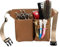 Friseurtasche für Profis, Barber Werkzeugtasche mit Gürtel, PU Leder Friseur Gürteltasche, Scherenholster, Friseur Bauchtasche, Scherentasche Friseur, Taillen-/Schultergürtel-Scherenhalter. (Braun)