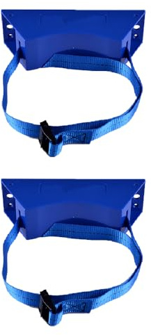 2 Pcs Gas Bottle Holder, Cylinder Wall Mounted Bracket with Safety Strap, Heavy Duty Propane Tank Holder for Laboratories Factories (Blue)
