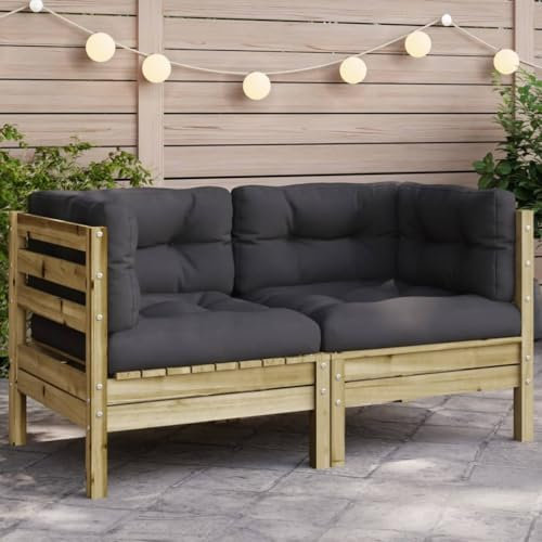 Xichuzi Garten-Ecksofa mit Kissen Kiefernholz Imprägniert, Gartenlounge, Terrassenmöbel, Balkonmöbel, Terrassen Sofa, Gartenmöbel - 838152