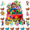 Youngfocus 25 Toppers pour Gâteau d'Anniversaire Enfant - Décoration Torte Cupcake - Lot Décoration Anniversaire 3 4 5 6 7 8 9 10 Ans - Idée Cadeau Fête Enfants - Décoration Colorée et Festive