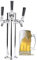 FZCXHONJ Tireuse à bière Domestique, 3 robinets en Acier Inoxydable, Distributeur de bière réfrigérée avec Tuyau, clé, poignée Noire, pour Pique-niques, Bars et fêtes