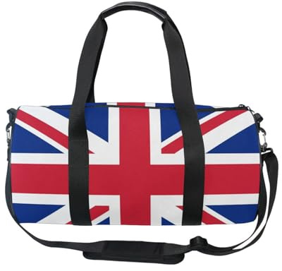 Sporttasche, Reisetasche, Reisetasche, Motiv: England, britische Flagge, für Damen und Herren, Union Jack, Mädchen, Gymnastik, Tanz, Wochenende, Übernachtung, Fitness, Workout, Reisetasche