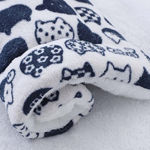 WLFRHD Cozy Calming Cat Blanket, Soft Fluffy Dog Blanket Washable Pet Bed Cover, Warm Fleece Puppy Kitten Sleep Mat Pad for Indoor Cats and Small Dogs, Grey 63x43cm