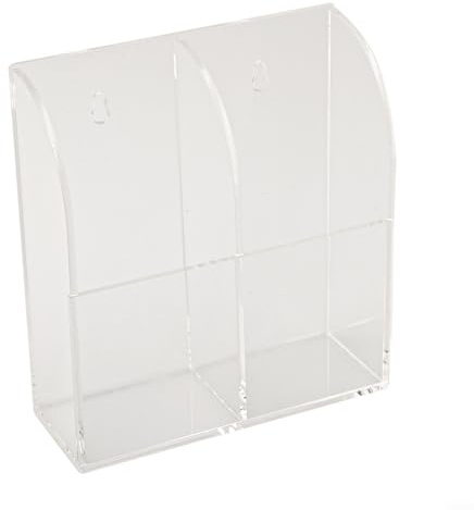 Bulevisiter Aufbewahrungsbox für TV- und Klimaanlagen-Fernbedienung, Acryl, transparenter Organizer mit polierten Kanten, 65/124/189 mm Rastergrößen (Doppelgitter)