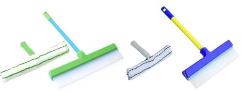 Gettimore 12-Inch -Fine Fabric Glass Cleaning Mop Car, Windows, and Mirrors, Blue White