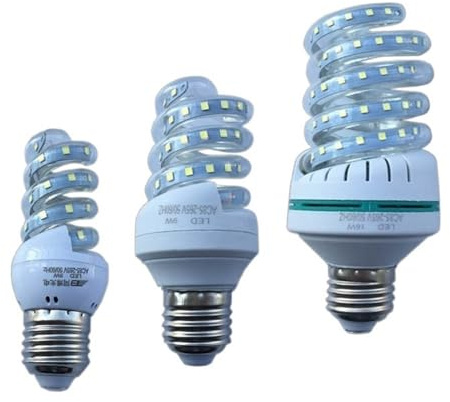 Home Bulbs 20pcs/lot AC85-265V 2835SMD Led Bulb 3U Type E27 Screw Bulb Spiral 4U Type Home Corn Lamp Lighting Household Lamp (Color : Warm White, Size : E27-Spiral 40W)