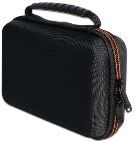 Wodsty wasserdichte Schutztasche für Nintendo für 3ds XL, Robustes Eva Gehäuse mit Zubehörfach und Kartenhalter, Shockproof Case Blau(Orange)