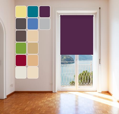 Tageslicht Classic Rollo Violett 70x215cm Klemm Fix Rollo