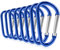ZEINZE Carabiner Clip 3 Aluminum D-Ring Spring Loaded Gate Small Keychain Carabiners Clip Set for Outdoor Camping Mini Lock Hooks Spring Snap Link Key Chain Durable Improved Design 8 Pack (Blue)
