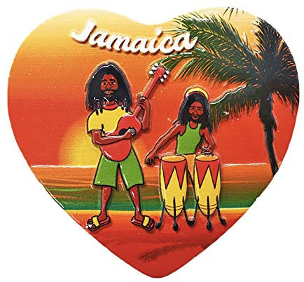 3D-Kühlschrankmagnet mit Jamaika-Handtrommel, Reiseaufkleber, Souvenirs, Heim- und Küchendekoration, Jamaika-Kühlschrankmagnet aus China