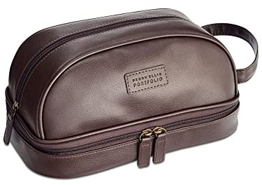 Perry Ellis Portfolio Zip Top Pebble Reisetasche, Braun, Einheitsgröße