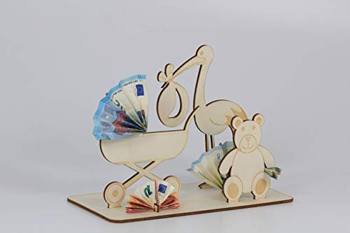 Geldgeschenk, Geburt, Baby, Kind, Kinderwagen, Teddybär,