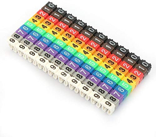 Drahtnummerierungsmarker, Kabelmarkierungsrohr, fest robust für Kabel Fixkabel(100PCS KCM-2.5MM 2.5 square)