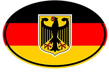 Generisch Aufkleber Länderkennzeichen Deutschland Bundesadler | Sticker | Flagge | PKW | Auto | Autoaufkleber