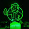 ZGSBT Lampada 3D Illusion Luce Notturna A Led Fallout Pip Game Mark Regalo Creativo Per Amico Lava Camera Da Letto Decorazione Da Comodino Per Bambini Ragazzi Ragazze