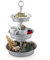 ELLDOO Plateau de service à 3 niveaux en métal galvanisé pour cuisine, salle à manger, fête et décoration de mariage, plateau de rangement rustique pour la maison, le rangement des cupcakes, des