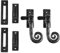 Hammer and Tongs - Curly Tail Window Fastener - Right Handed - W46mm x H108mm - Black - Pack of 2