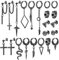 Kakonia 22 Stück Ohrringe Herren Männer 316L Edelstahl Schwarz Punk Creolen Ohrringe Kpop Ohrpiercing Schmuck Kreuz Schlange Kette Ohrstecker Herren mit Gothic Accessoires
