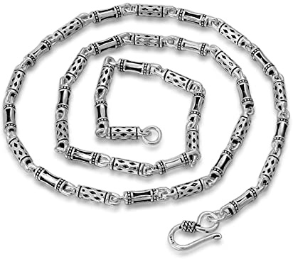 Homxi Herren-Halsketten,Kette 4mm Kette Männer 50-65cm Kette Ketten Herren Silber 925 Kette Männer Silber
