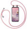 moex Handykette für Oppo A52 / A72 Hülle mit Band abnehmbar, Handyhülle mit Kette zum Umhängen, Handyband Kordel Umhängehülle, Necklace Handy Umhängeband, Rosegold