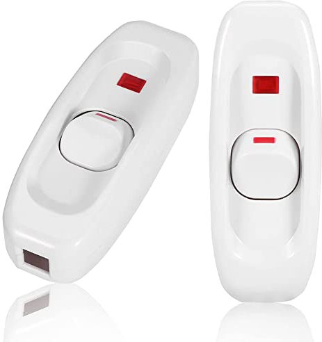 Switch per Elettrodomestici, Linea ON/OFF Interruttore a Lampada, Interruttore Cavo con Spia LED, Switch per Elettrodomestici, 250V 10A Tavolo Passante Cavo lampada per Scrivania Interruttore