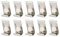 PATIKIL 26mmx14mm Immagine Foto Cornice, 10pz Metallo Molla Ruota Clip Gancio per Appeso Cornici Tele, Argento Tono