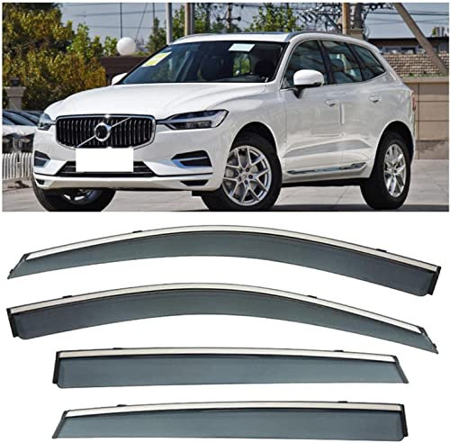 UKULT Auto Seitenfenster Windabweiser Regenabweiser, FüR Volvo XC60 2018-2022 Autofenster Windabweiser Autofenstervisiere Regenschutz, Auto Fenster ZubehöR