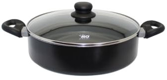 Elo 4382826 Sauteuse de cuisine avec couvercle, sauteuse avec couvercle, sauteuse 28 cm, sauteuse induction, sauteuse, Aluminium pressé, Verre, 28 x 7,5 cm