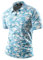 JOGAL Herren Golf Poloshirts Kurzarm Floral Sommer Freizeithemd Regular Fit Sport Outdoor Polo Tshirt Blau Klein