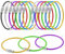 DIVINA VITAE 21 Pcs Wire Keychain Cable Stainless Steel Cable Key Ring 2mm 6 Inch Wire Key Ring for Luggage Tags Students, Office, Home, Outdoor Travel (Multicolor)