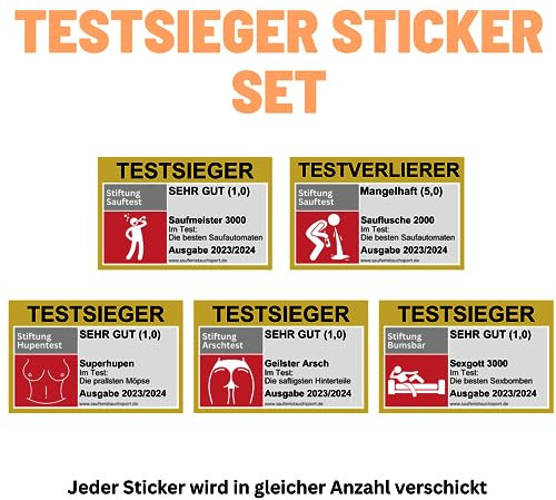 300x Testsieger Malle Sticker Set/Malle Aufkleber Set/Festival Sticker/Party Sticker/Sauf Sticker/Mallorca/JGA Sticker/Oktoberfest (300)