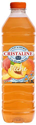 CRISTALINE - Cristaline au jus de pêche pet 1.5l - Quatre Articles