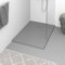 NITCA Piatto Doccia in SMC,box doccia,cabina doccia,In Vetro-resina SMC Effetto Pietra,Antiscivolo Riducibile Indistruttibile Filopavimento Arredo Bagno, Grigio 100 x 70 cm