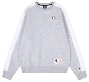 Champion Sweatshirt für Herren, Grau Melange/Weiß (Noxm/Wht), M