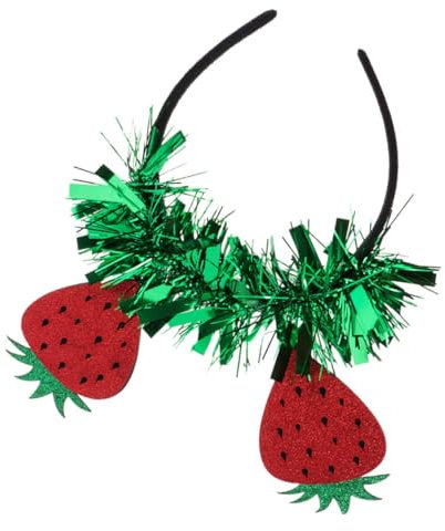 GALPADA Erdbeer Stirnband Dekoratives Haarband Damen Glitzerndes Erdbeere Design für Partys Foto Requisiten Fasching Sommerfeste Kostümfeiern