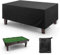 WHATWEARS Pool Table Cover 7ft, Waterproof Sunscreen Billiard Table Cover for Pool Table, Indoor Outdoor Billiard Cover with Buckles Drawstring & Storage Bag(89 x 45 x 32 in, Black)