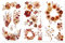 Peacoblue UV DTF Rub-On Transferfolie Möbel-Sticker Getrocknete Blumen Muster 15x30cm, 3 Stk. Wasserfeste Deko-Transferaufkleber für Möbel Glas Gläser Porzellan Wäscheschränke Kommoden Holz Kunststoff