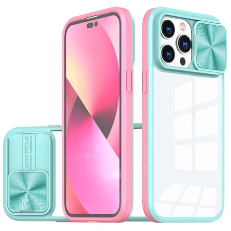 Rokmym Custodia protettiva per fotocamera compatibile con iPhone 11 Pro Max, rigida PC antiurto con fotocamera Slider, antiurto, antigraffio, per iPhone 11 Pro Max, blu chiaro