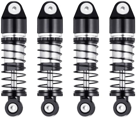 ZuoLan RC Auto Stoßdämpfer 33mm Oil Absorber Dämpfer for AXIAL SCX24 1/24th RC Crawler Car Upgrade Parts (Schwarz)