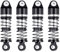 ZuoLan RC Auto Stoßdämpfer 33mm Oil Absorber Dämpfer for AXIAL SCX24 1/24th RC Crawler Car Upgrade Parts (Schwarz)