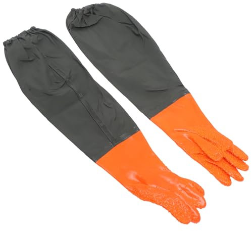 WOONEKY Lange Angelhandschuhe Professionelle Garten Und Pflanzhandschuhe Rutschfeste Aquarienhandschuhe Für Outdoor Aktivitäten