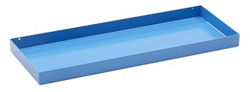 eurokraft basic | Stahl-Kleingebinde-Auffangwanne | LxBxH 940 x 370 x 60 mm, mit Zulassung, Auffangvolumen 20 l, lichtblau