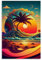 LASOQUAN Poster Psychedelic Shoreline, dekoratives Gemälde, Leinwand, Wandposter und Kunstdruck, modernes Familienschlafzimmer, Dekoration, Poster, 40 x 60 cm
