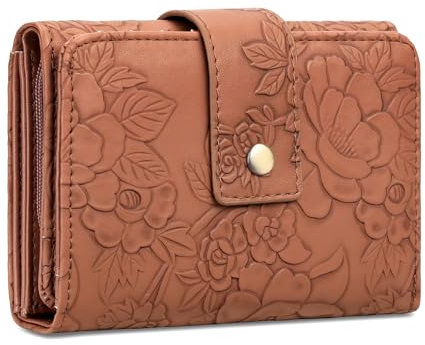 SENDEFN Portefeuille Femme Porte Monnaie Femmes avec Blocage RFID Portefeuille Moyen avec 16 Emplacements Porte Feuilles pour Femme Cuir avec Fermeture éclair Poche à Monnaie